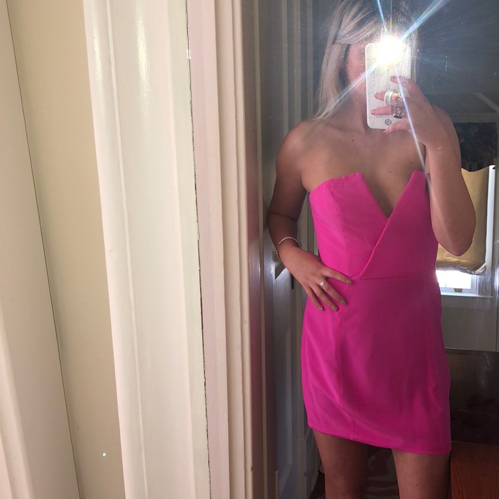 Hot pink Naven mini dress